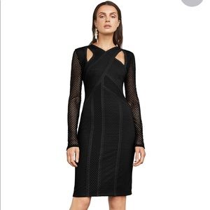 BCBG MAXAZRIA Jaylynn Mesh Patchwork Dress